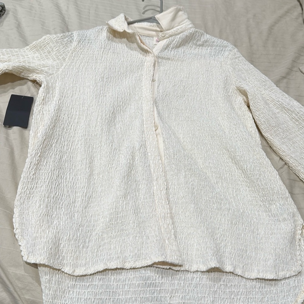 Textured button up